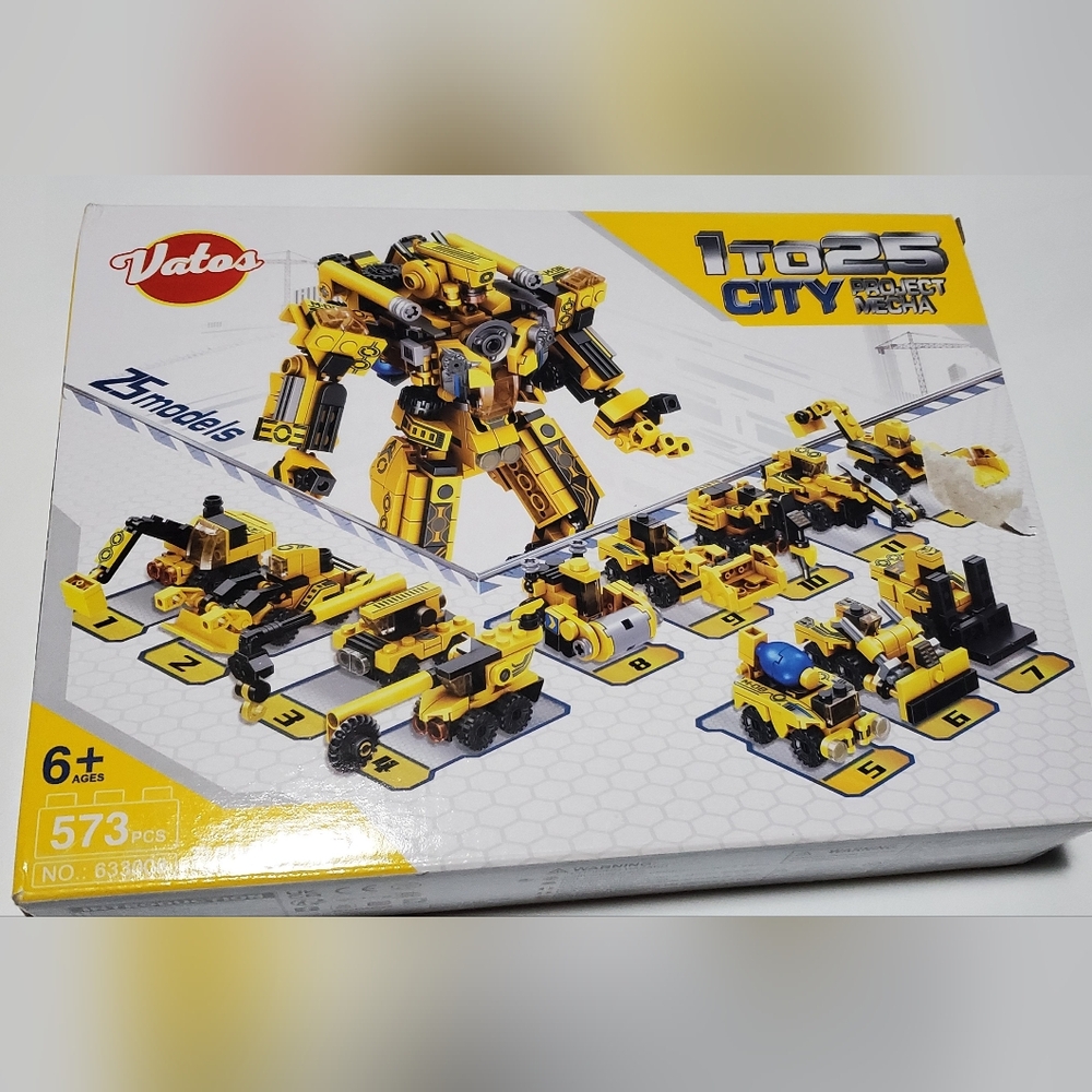 Vatos 25-in-1 City Project Mecha building block toy set.